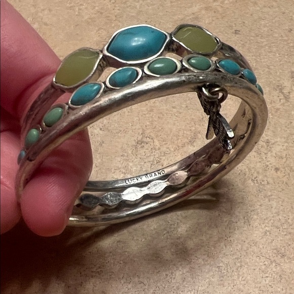 Lucky Brand Silver and Turquoise Bracelet Set - Picture 7 of 7